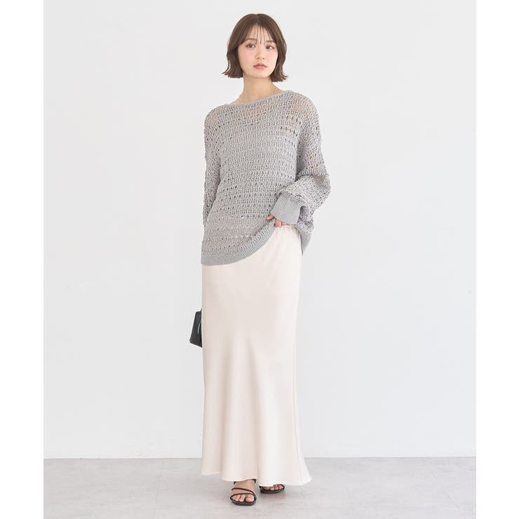 サテンフリルマーメイドスカート | earth music&ecology  | 詳細画像16 