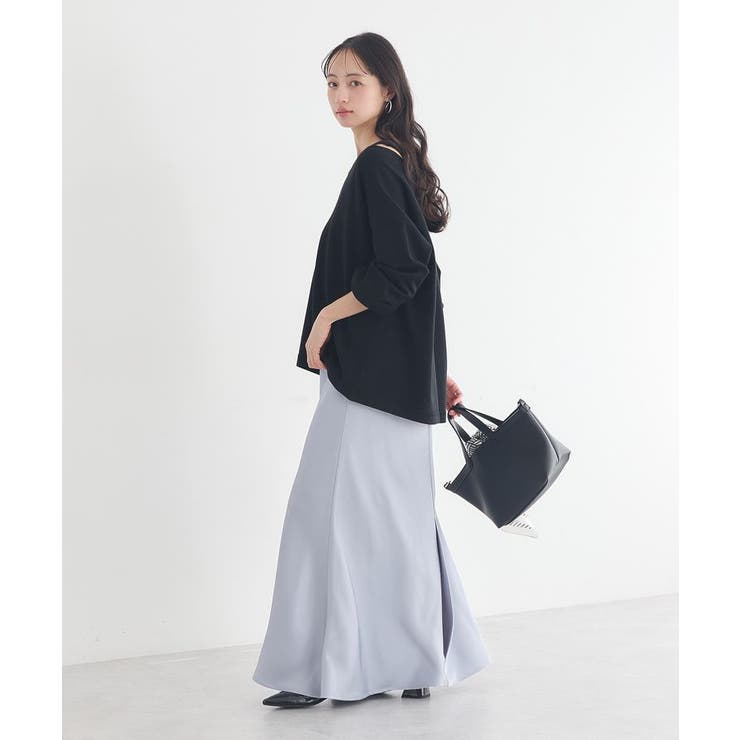 サテンフリルマーメイドスカート | earth music&ecology  | 詳細画像28 