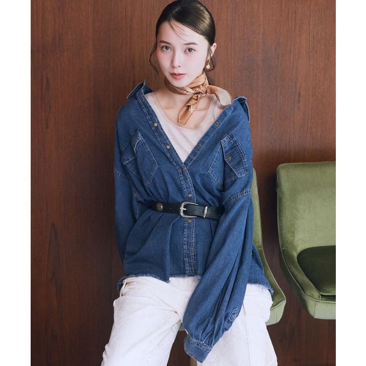 ウエスタンデニムシャツ | earth music&ecology  | 詳細画像2 