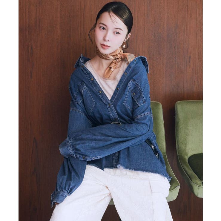 ウエスタンデニムシャツ | earth music&ecology  | 詳細画像3 