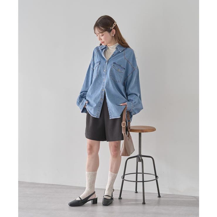 ウエスタンデニムシャツ | earth music&ecology  | 詳細画像14 