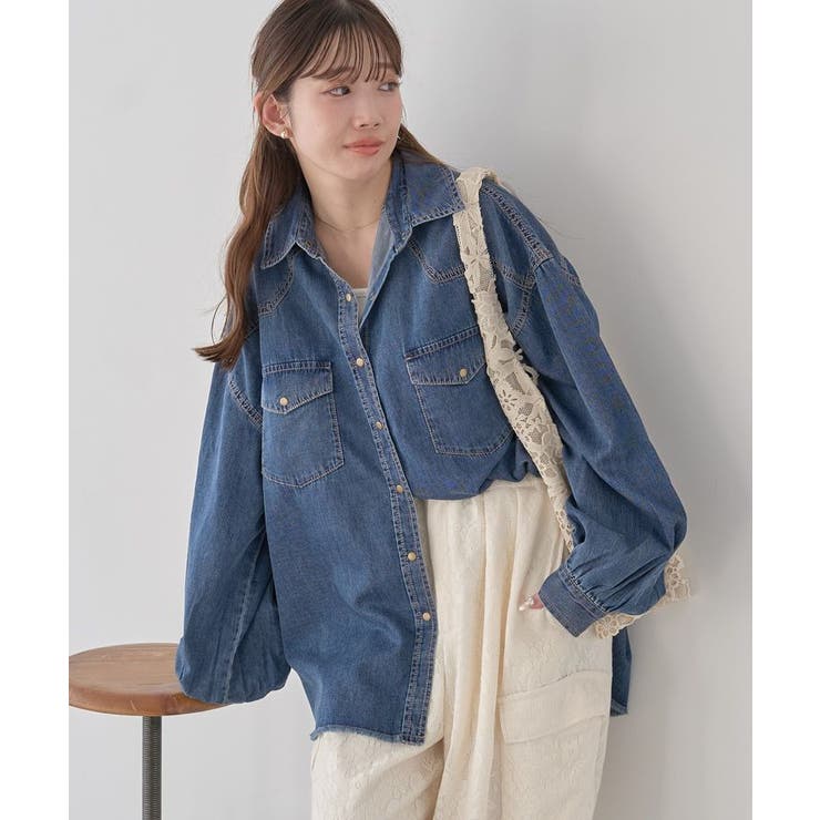 ミディアムインディゴ | ウエスタンデニムシャツ | earth music&ecology 