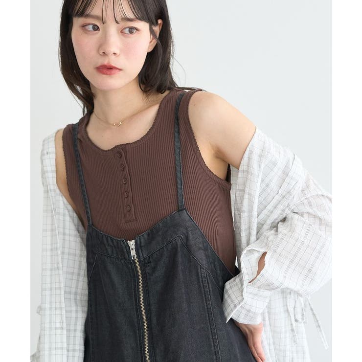 ピコミシンヘンリーネックタンクトップ | earth music&ecology  | 詳細画像1 