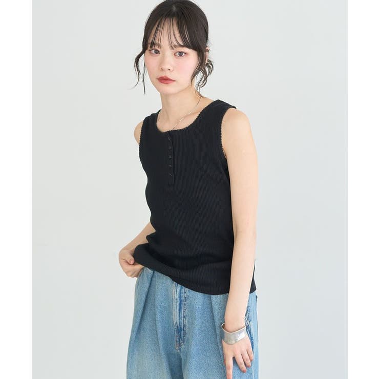 ピコミシンヘンリーネックタンクトップ | earth music&ecology  | 詳細画像10 