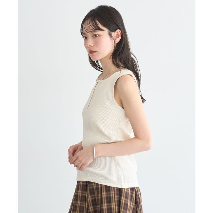ピコミシンヘンリーネックタンクトップ | earth music&ecology  | 詳細画像3 
