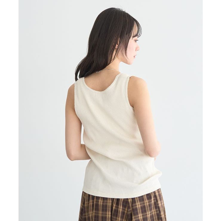 ピコミシンヘンリーネックタンクトップ | earth music&ecology  | 詳細画像4 