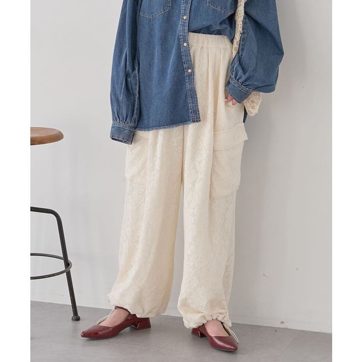 総レースカーゴパンツ | earth music&ecology  | 詳細画像2 