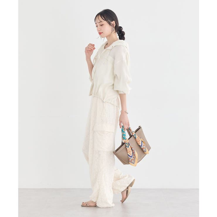 総レースカーゴパンツ | earth music&ecology  | 詳細画像8 