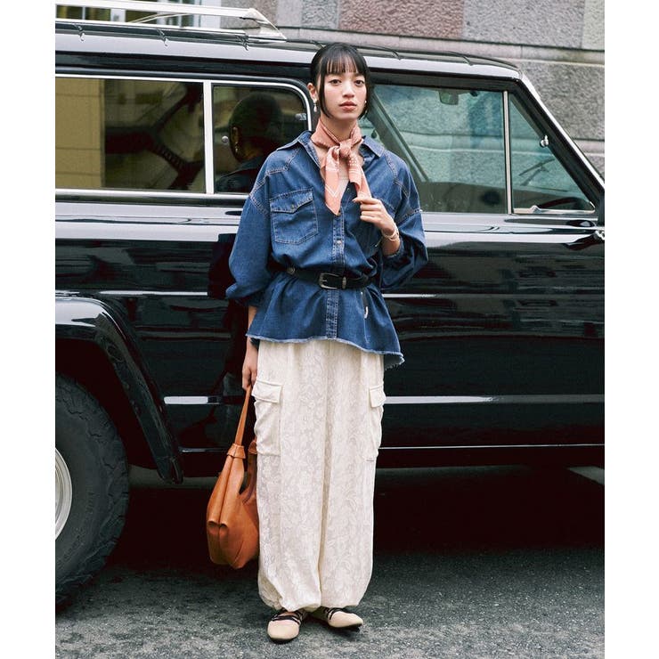 総レースカーゴパンツ | earth music&ecology  | 詳細画像10 