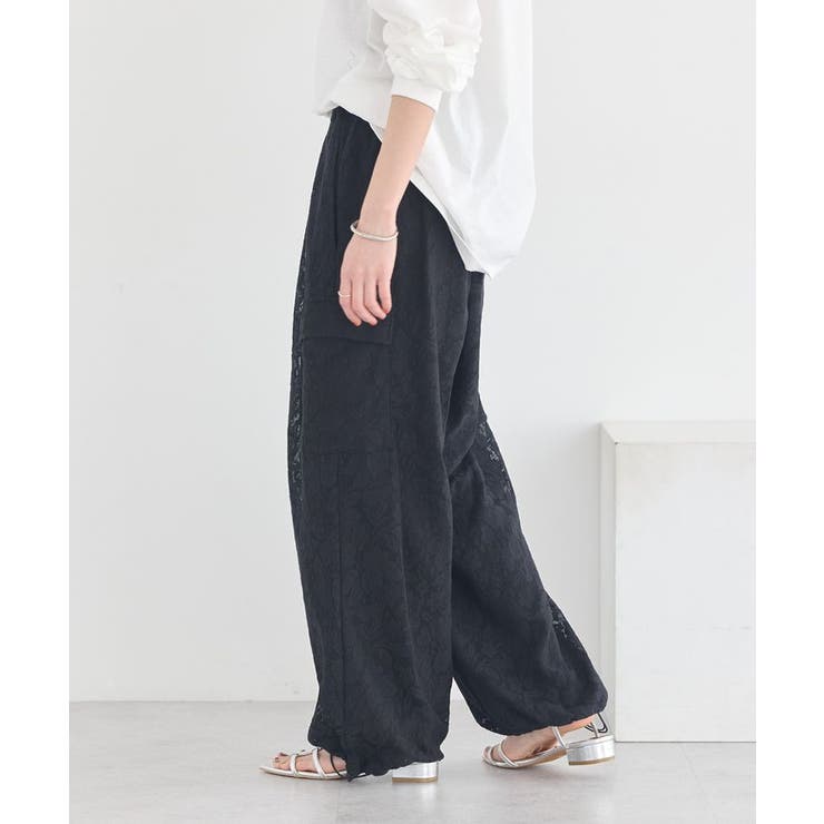 総レースカーゴパンツ | earth music&ecology  | 詳細画像12 