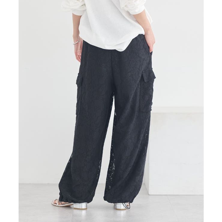 総レースカーゴパンツ | earth music&ecology  | 詳細画像13 