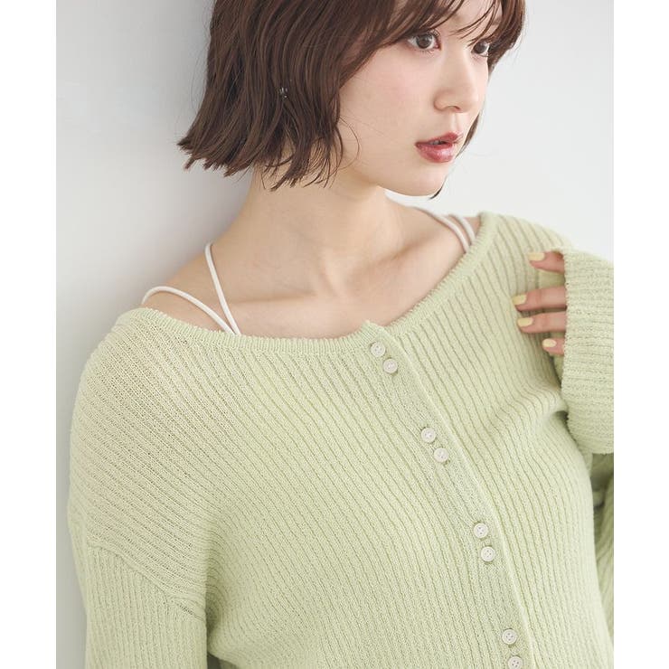 リブクロップドカーディガン | earth music&ecology  | 詳細画像24 