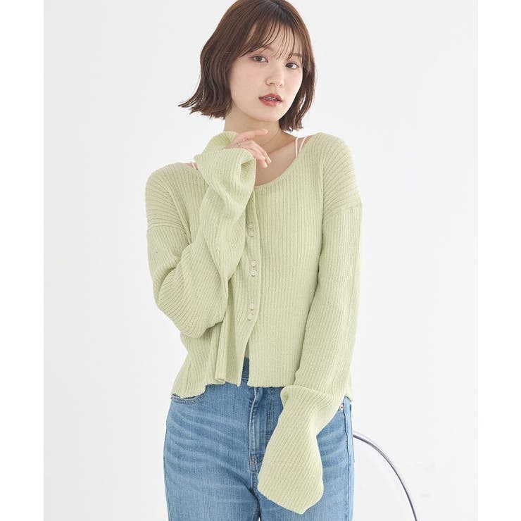 リブクロップドカーディガン | earth music&ecology  | 詳細画像4 