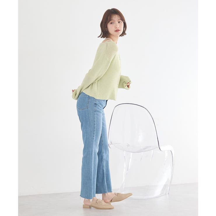 リブクロップドカーディガン | earth music&ecology  | 詳細画像8 