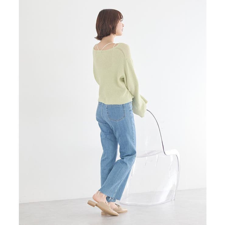 リブクロップドカーディガン | earth music&ecology  | 詳細画像9 