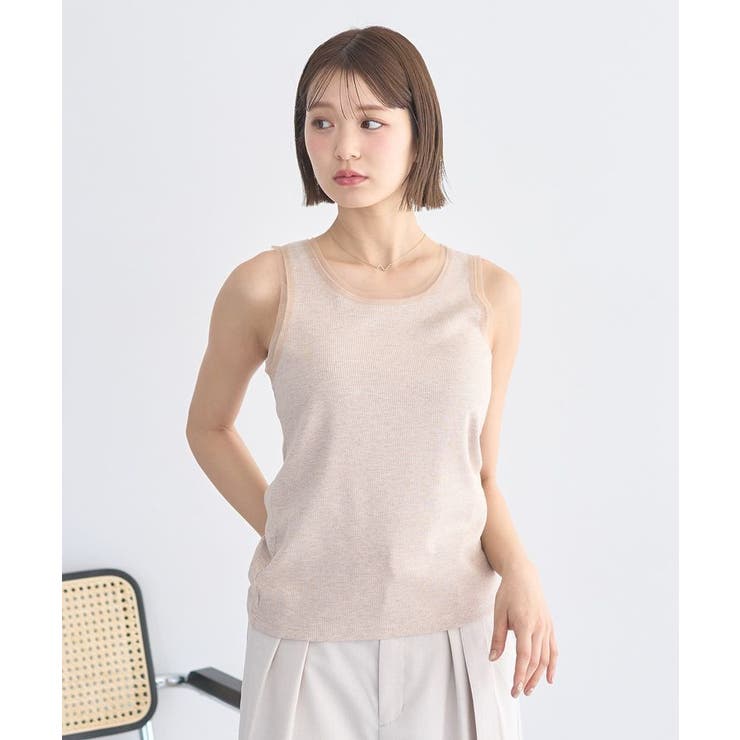 エッジチュールラメテレコタンクトップ | earth music&ecology  | 詳細画像13 