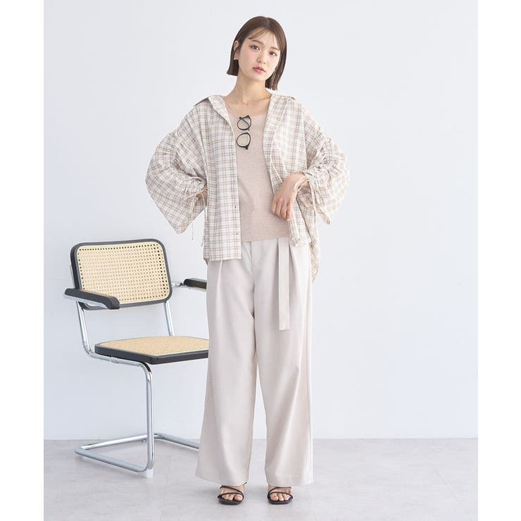 エッジチュールラメテレコタンクトップ | earth music&ecology  | 詳細画像15 