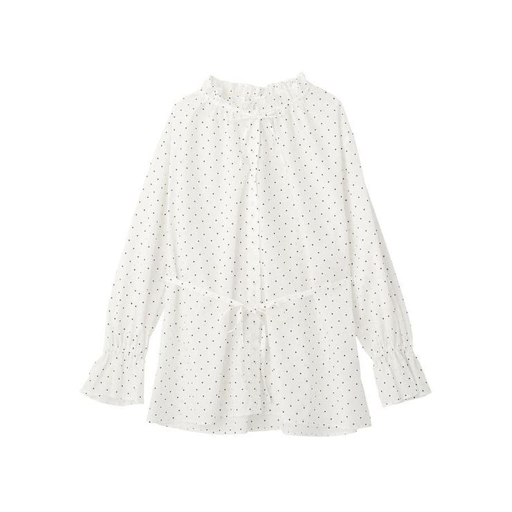 【接触冷感・イージーケア】TRキュプラダブルボタンフリルシャツ | earth music&ecology  | 詳細画像19 