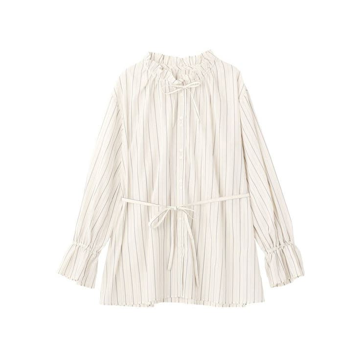 【接触冷感・イージーケア】TRキュプラダブルボタンフリルシャツ | earth music&ecology  | 詳細画像30 