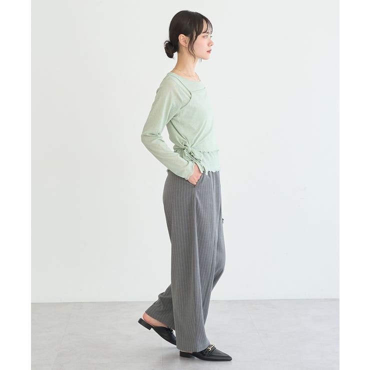 【SET2点】ツイストキャミレイヤードカットソー | earth music&ecology  | 詳細画像17 