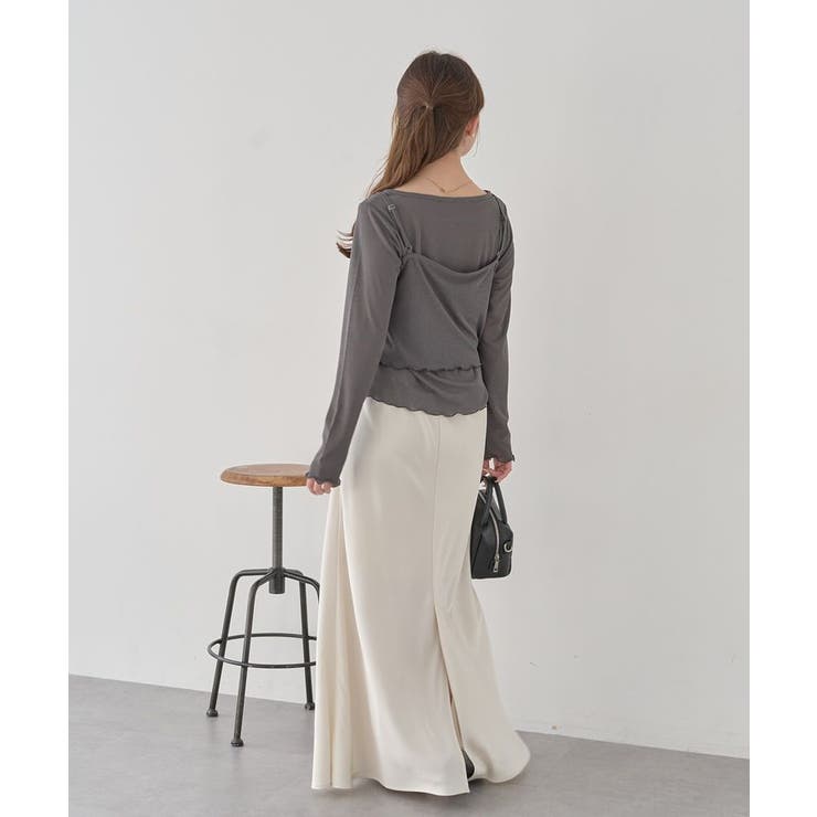 【SET2点】ツイストキャミレイヤードカットソー | earth music&ecology  | 詳細画像9 