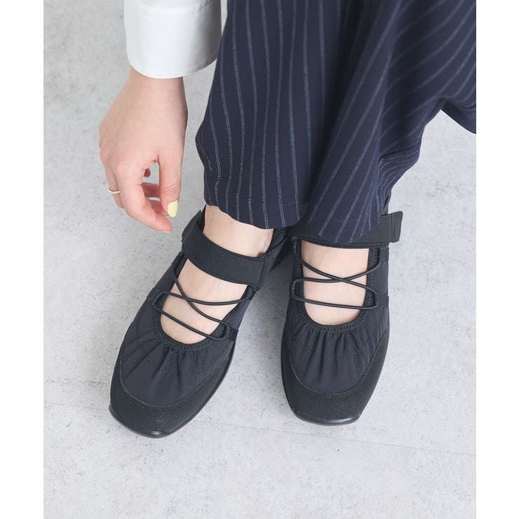 ブラック | ドローコードスニーカー | earth music&ecology 