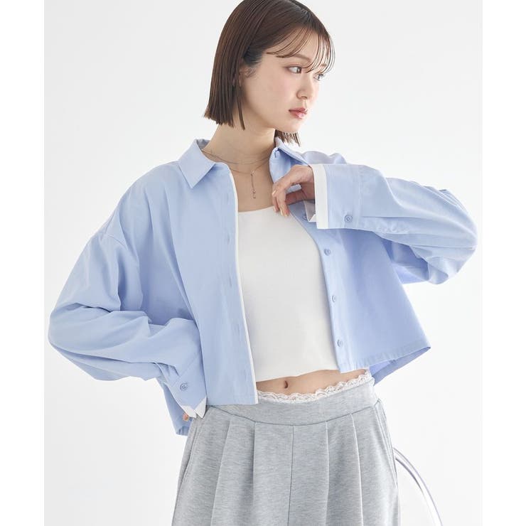 パイピングショートシャツ | earth music&ecology  | 詳細画像1 