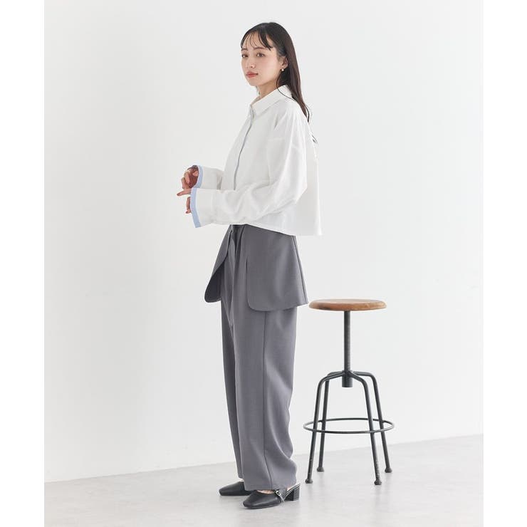 パイピングショートシャツ | earth music&ecology  | 詳細画像13 