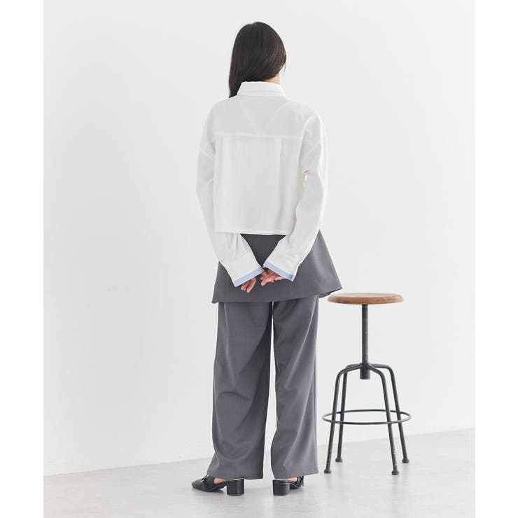 パイピングショートシャツ | earth music&ecology  | 詳細画像14 