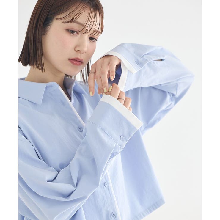 パイピングショートシャツ | earth music&ecology  | 詳細画像15 