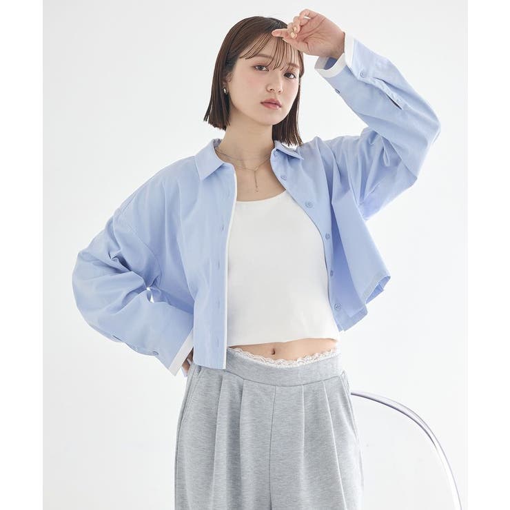 パイピングショートシャツ | earth music&ecology  | 詳細画像2 