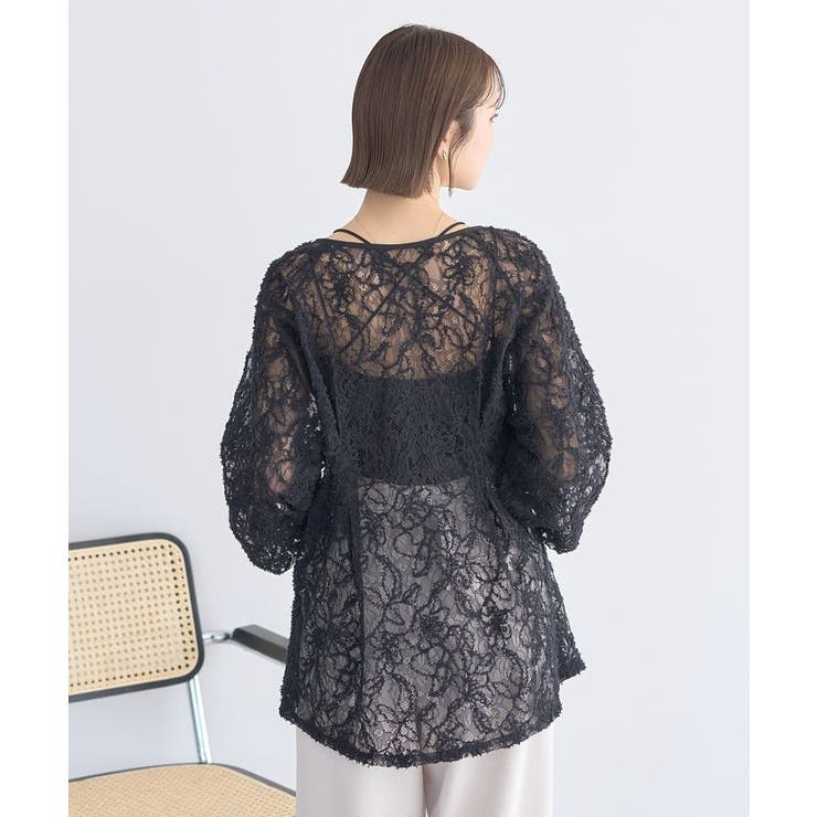 レースフラワーブラウス | earth music&ecology  | 詳細画像13 