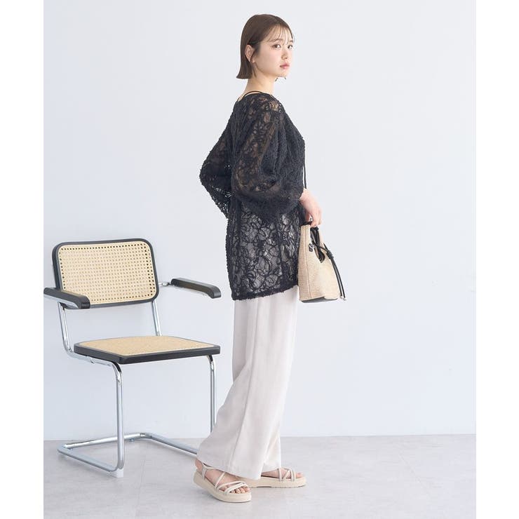 レースフラワーブラウス | earth music&ecology  | 詳細画像15 