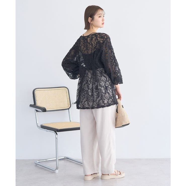 レースフラワーブラウス | earth music&ecology  | 詳細画像16 