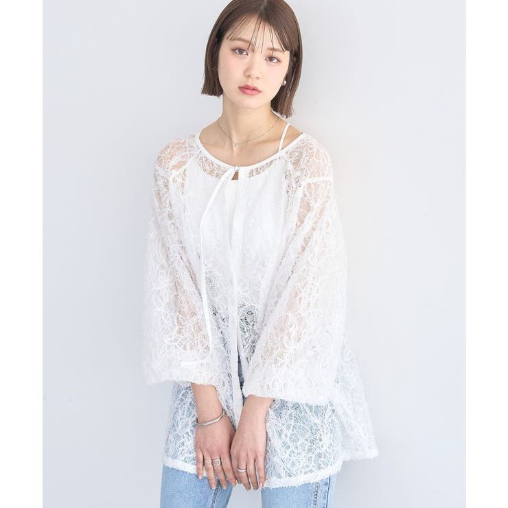 レースフラワーブラウス | earth music&ecology  | 詳細画像2 