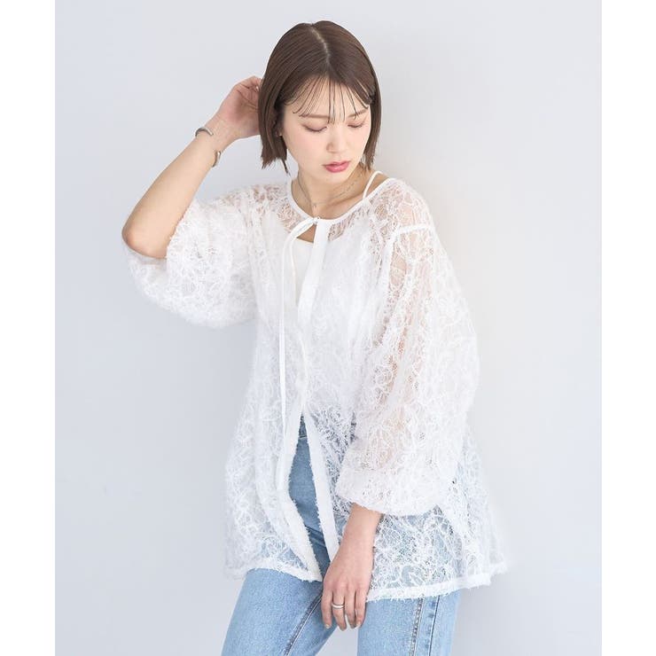 レースフラワーブラウス | earth music&ecology  | 詳細画像3 