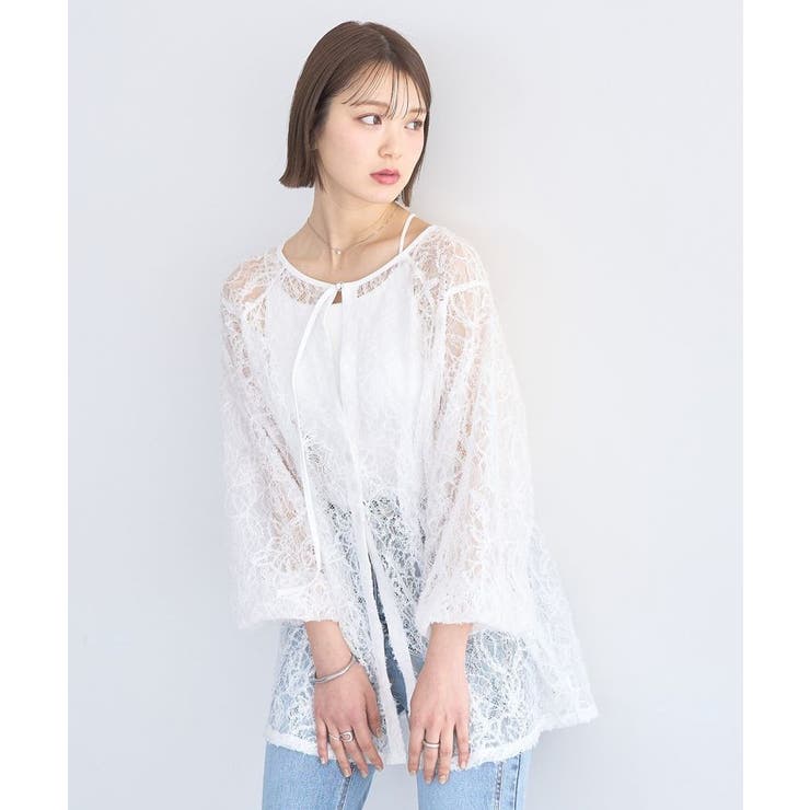 レースフラワーブラウス | earth music&ecology  | 詳細画像4 