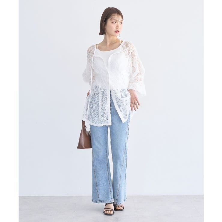 レースフラワーブラウス | earth music&ecology  | 詳細画像6 