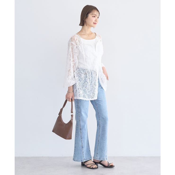 レースフラワーブラウス | earth music&ecology  | 詳細画像7 