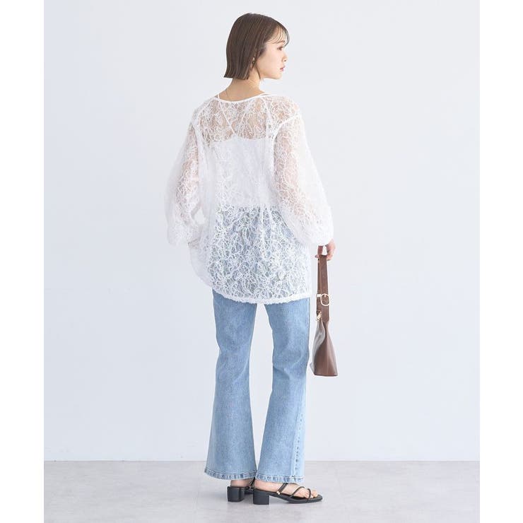 レースフラワーブラウス | earth music&ecology  | 詳細画像8 