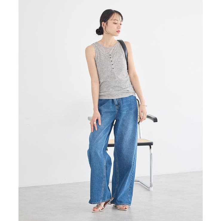 シアーフライスレイヤードタンクトップ | earth music&ecology  | 詳細画像11 