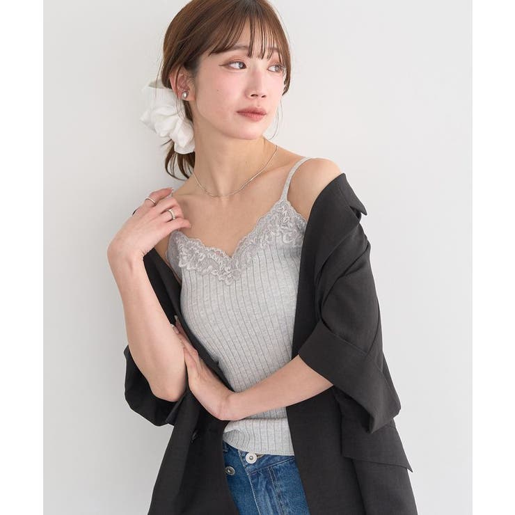 レースリブキャミソール | earth music&ecology  | 詳細画像10 