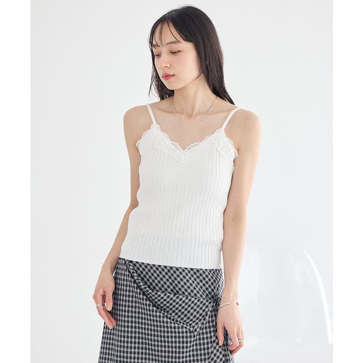 レースリブキャミソール | earth music&ecology  | 詳細画像12 