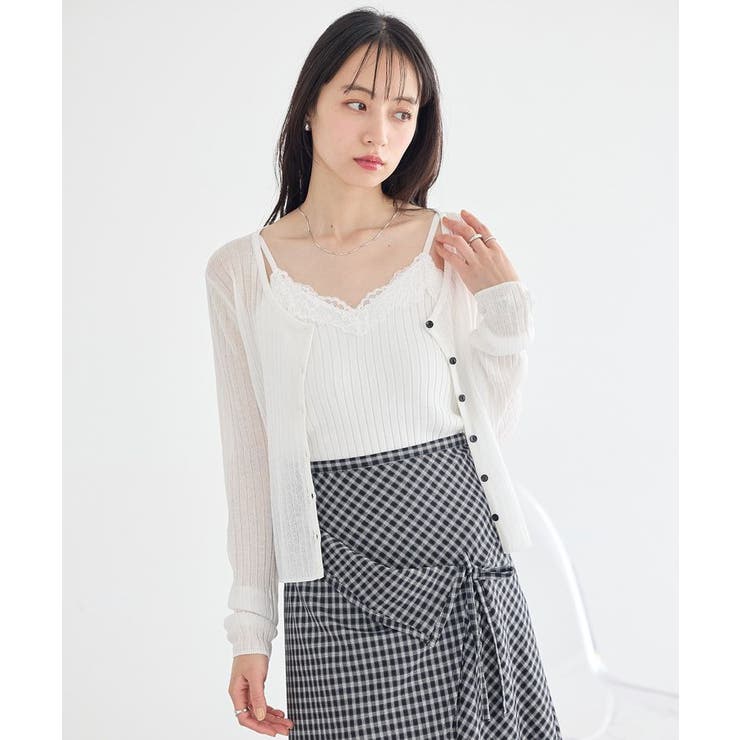 レースリブキャミソール | earth music&ecology  | 詳細画像13 