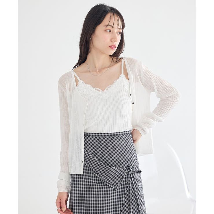 レースリブキャミソール | earth music&ecology  | 詳細画像14 