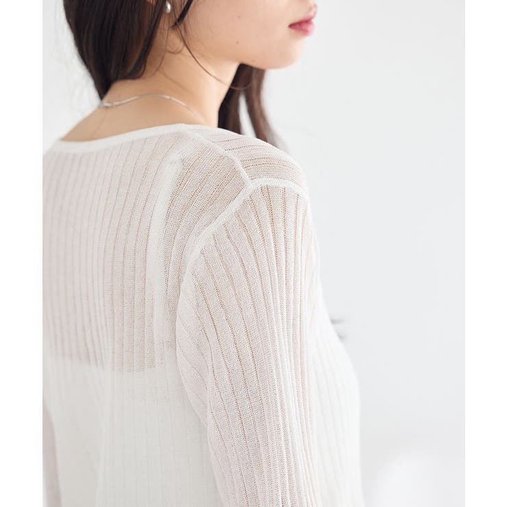 シアーリブカーディガン | earth music&ecology  | 詳細画像20 