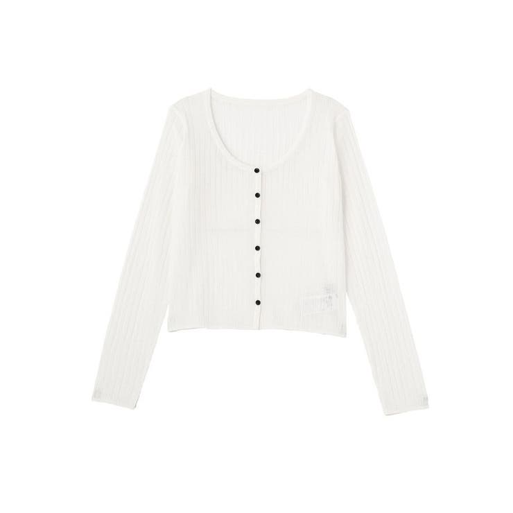 シアーリブカーディガン | earth music&ecology  | 詳細画像32 