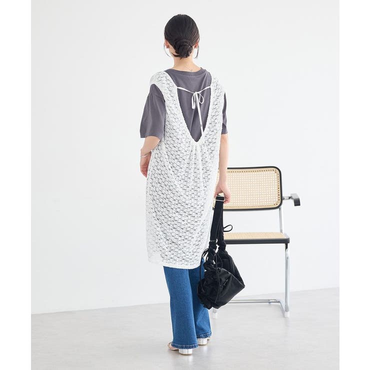 レースギャザーワンピース | earth music&ecology  | 詳細画像7 