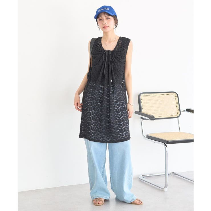 レースギャザーワンピース | earth music&ecology  | 詳細画像10 