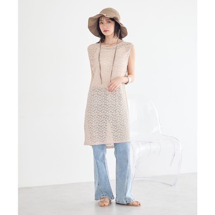 レースギャザーワンピース | earth music&ecology  | 詳細画像15 